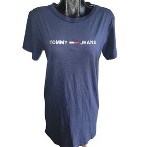 Tommy Jeans Navy T-Shirt Mid-length Dress S